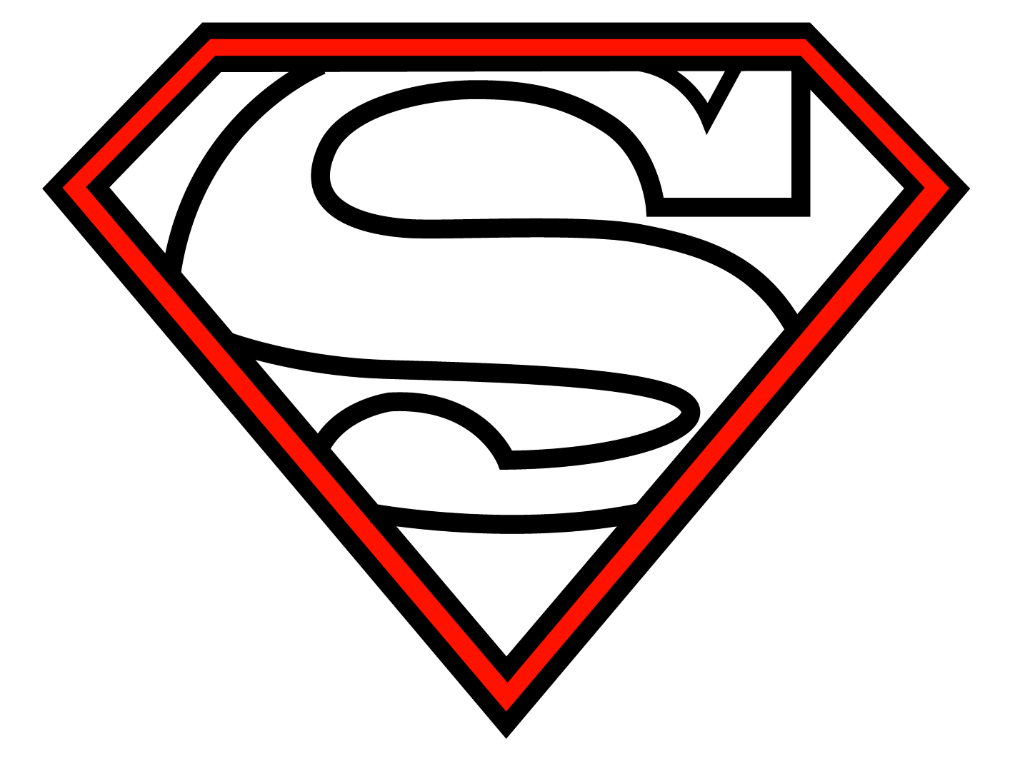 1421x1080 How To Draw The Superman Logo