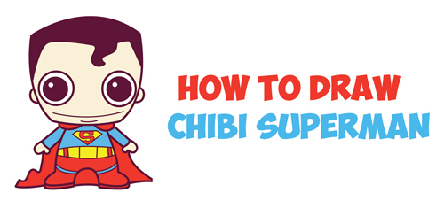 500x244 How To Draw Cute Chibi Superman From Dc Comics In Easy Step By