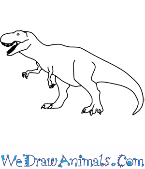 300x350 How To Draw A Tyrannosaurus Rex
