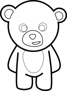 222x300 Teddy Bear Outline Clip Art