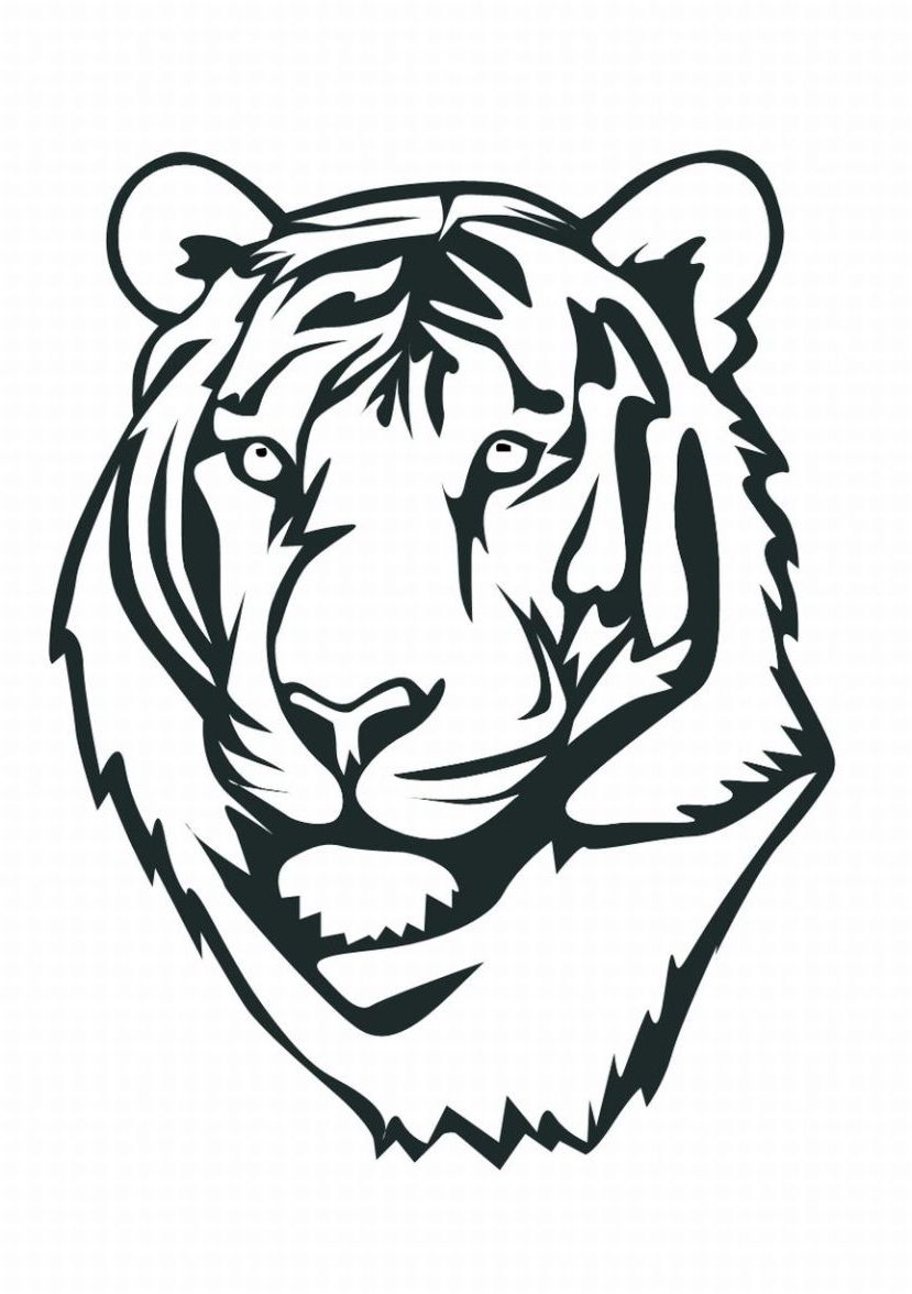 829x1176 Easy Tiger Face Drawing