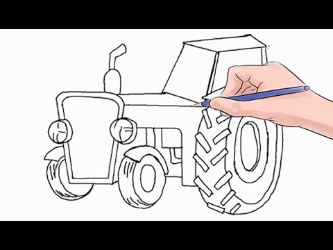 480x360 How To Draw A Tractor Easy Step By Step
