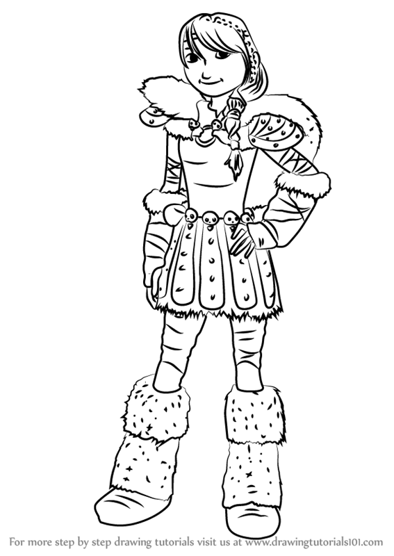 567x800 Learn How To Draw Astrid Hofferson From How To Train Your Dragon 2