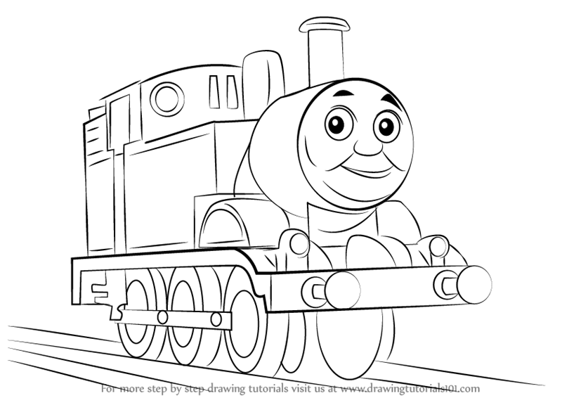 800x566 Learn How To Draw Thomas The Tank Engine (Thomas Amp Friends) Step