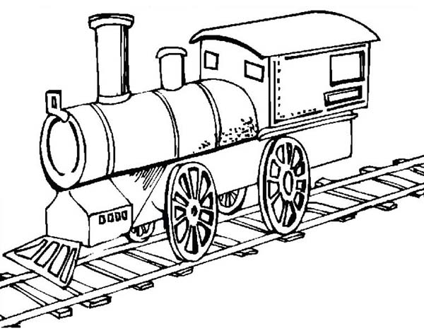 600x468 Picture Of Old Steam Train Locomotive Coloring Page