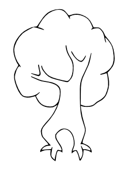250x334 How To Draw Cartoon Tree In 4 Easy Steps