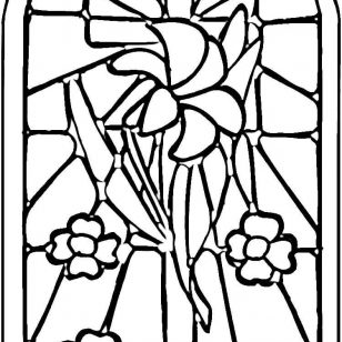 308x308 Funny Daisy Coloring Pages Celtic Design Drawings Of Stained Glass
