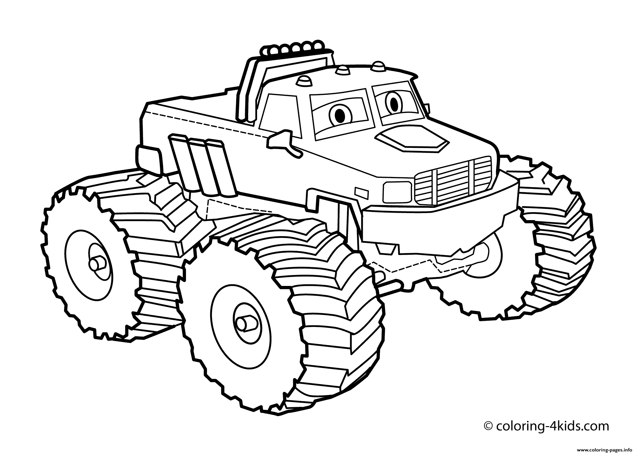 2079x1483 Easy Bigfoot Monster Truck Coloring Pages Printable