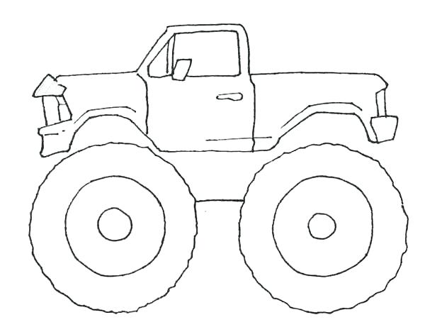 600x468 Easy Monster Truck Coloring Pages And How To Draw Monster Trucks