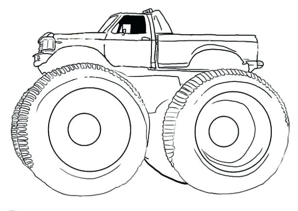 612x433 Easy Monster Truck Coloring Pages As Well As Preschool Monster