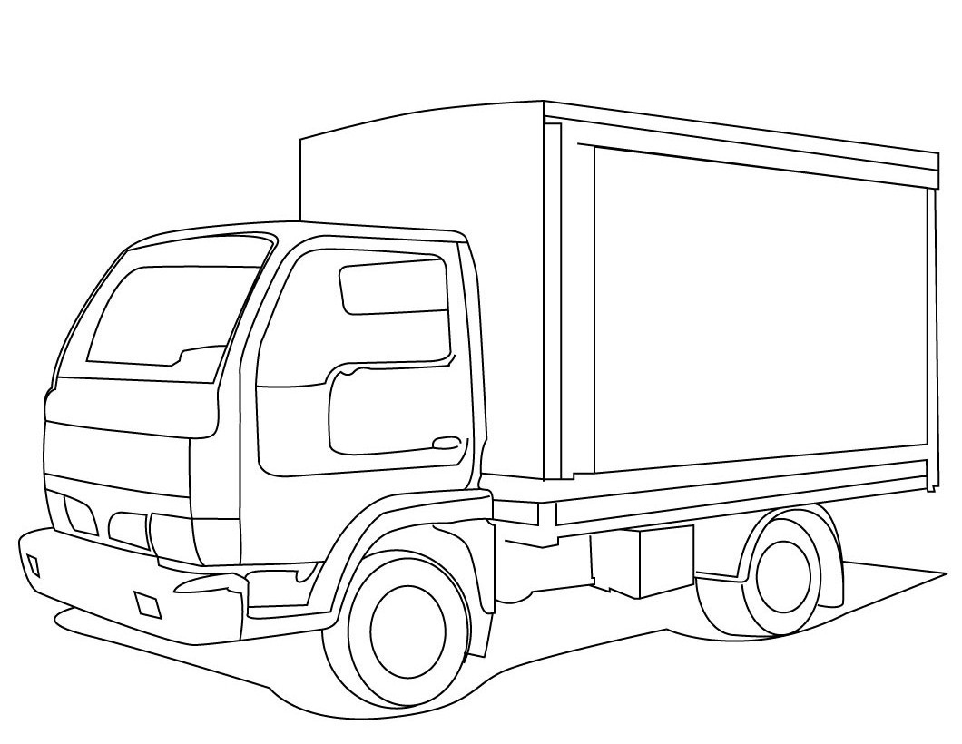 1060x820 Easy Truck Box Coloring Pages