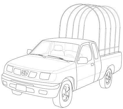 425x376 Easy Truck Drawings