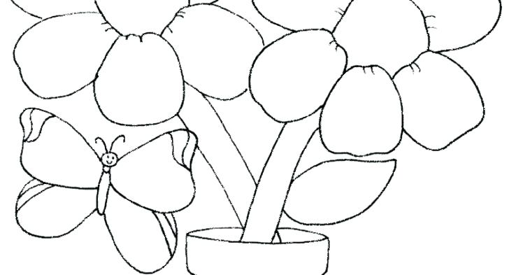 728x393 Easy Flower Coloring Pages Flower Color Pages Medium Size