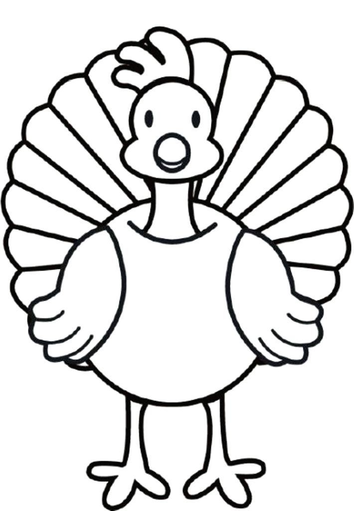 710x1024 Turkey To Color Free Printable