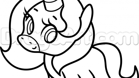 570x320 How To Draw A Unicorn Step By Step How To Draw A Simple Unicorn