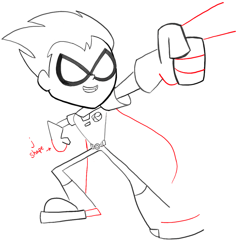 900x916 How To Draw Robin From Teen Titans Go With Easy Steps Tutorial