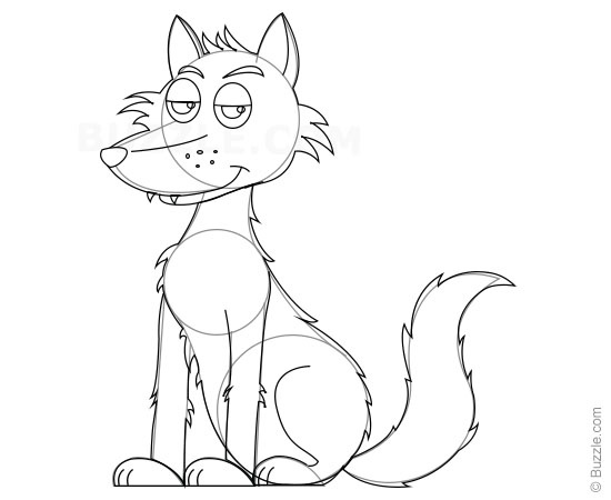 550x450 Step By Step Instructions For Beginners To Draw A Wolf