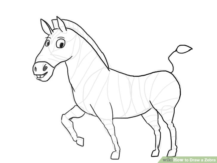 728x546 How To Draw A Zebra (With Pictures)
