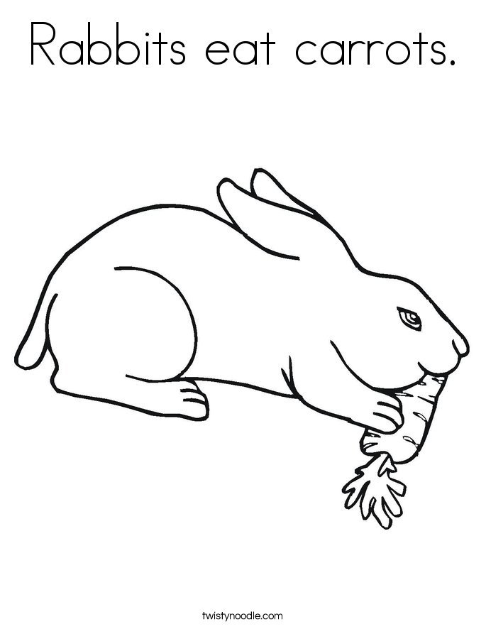 685x886 Rabbits Eat Carrots Coloring Page