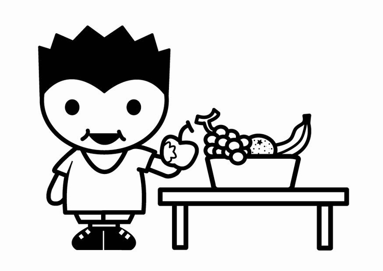 750x531 Coloring Page To Eat Fruit