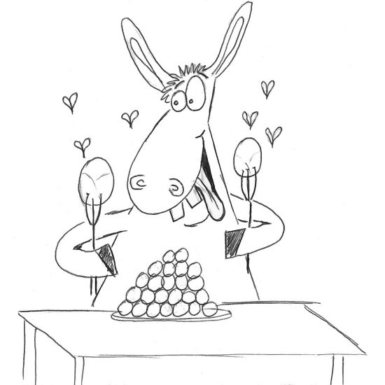 550x550 Donkey Eating Brussels Sprouts