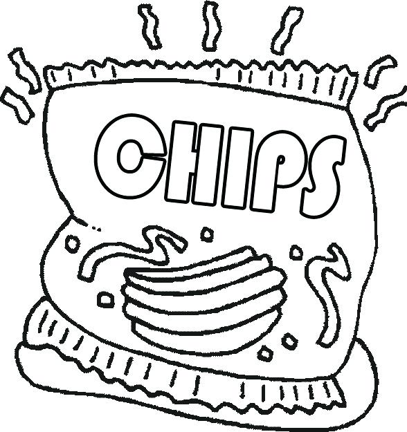 588x625 Healthy Food Coloring Page Food Chips Coloring Page Healthy Eating