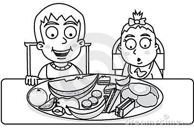 400x263 Eating Healthy Food Clipart Black And White Clipart Station