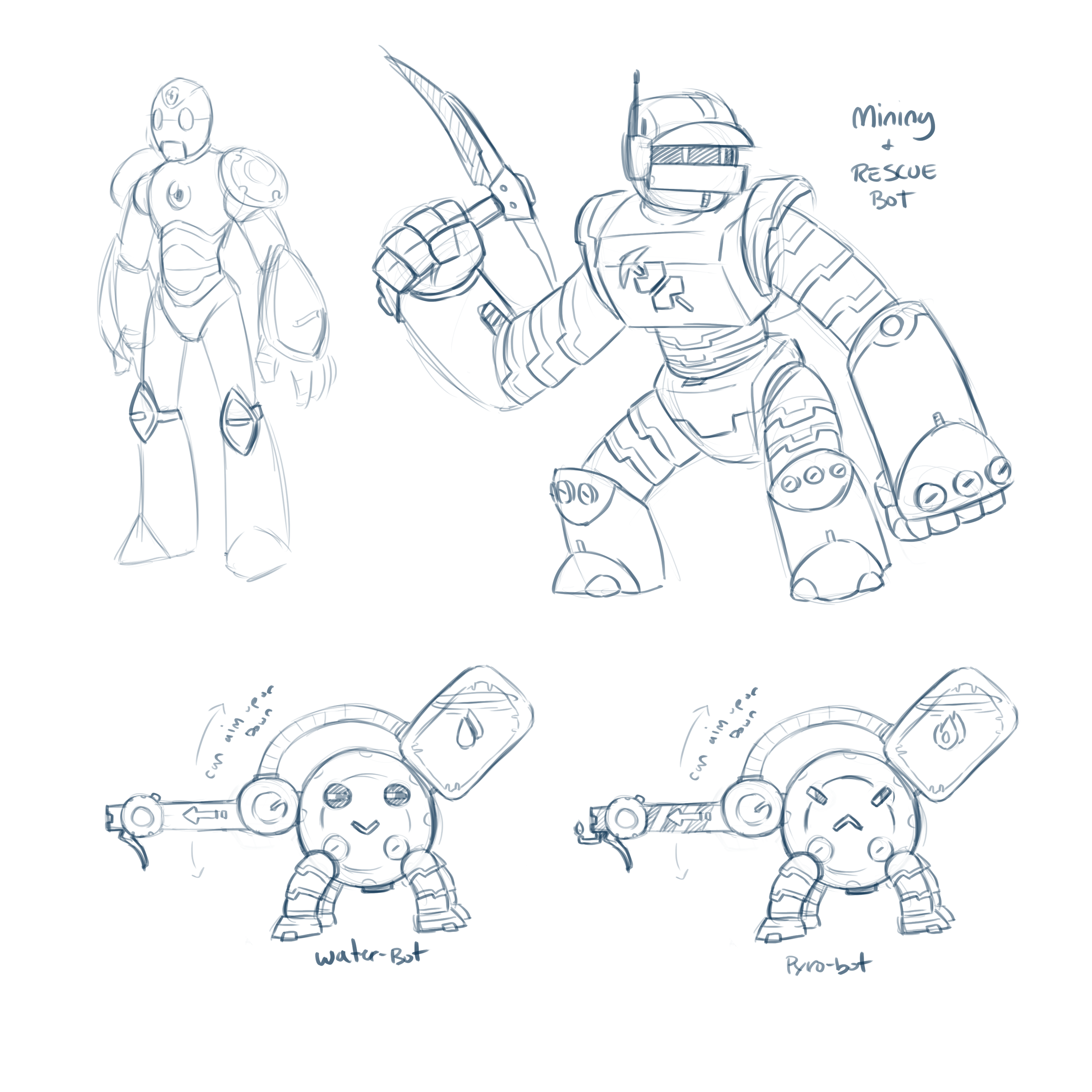 3000x3000 Echo 6 Robot Sketches (12) Weasyl