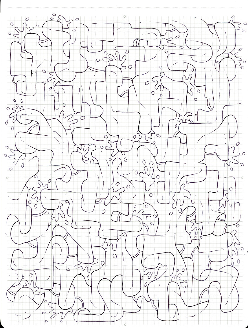 844x1117 Fantagraphics Books Inc. Sketchbook Drawing By Abstract Comics