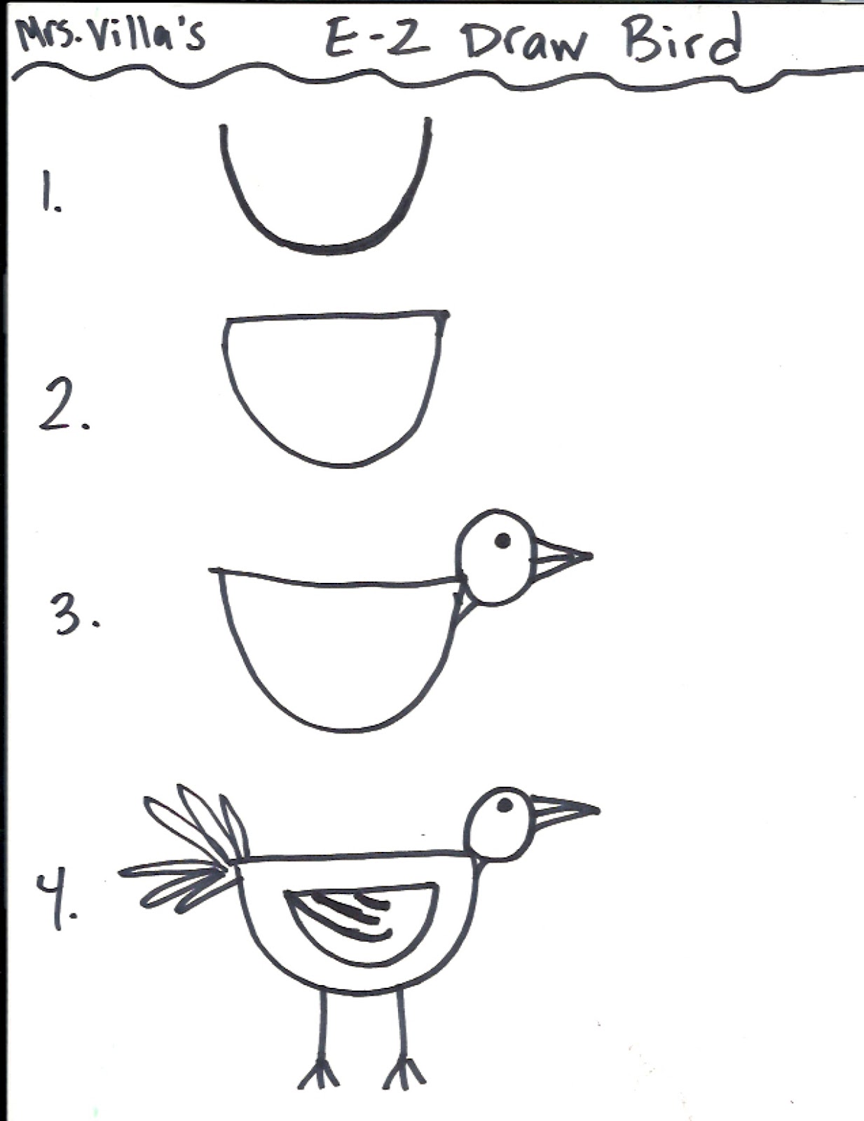 1233x1600 Angie Villa Art Amp Education E Z Draw Bird Family