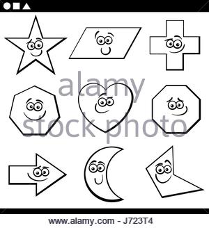 300x328 Educational Cartoon Illustration Of Basic Geometric Shapes Drawing