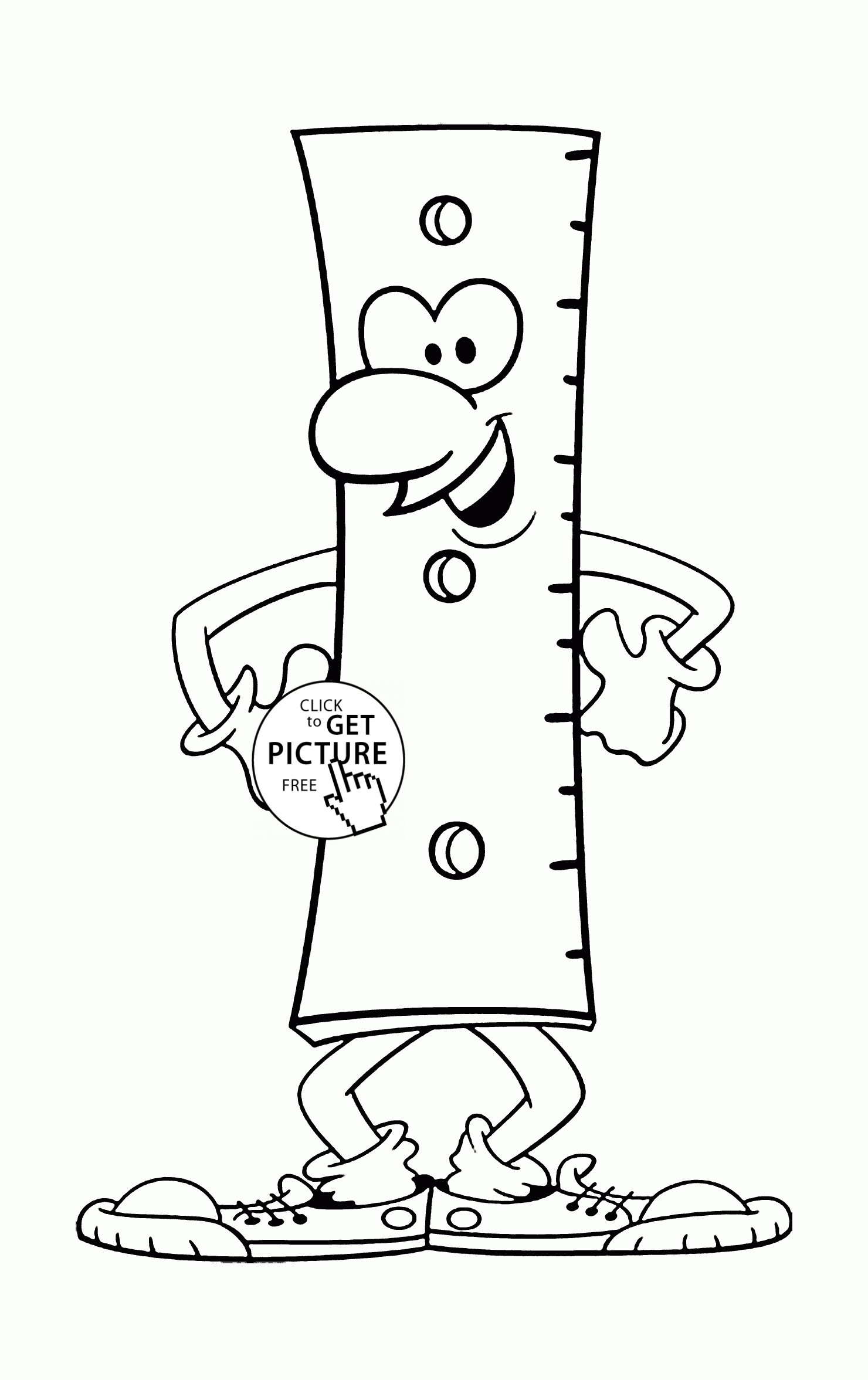 1480x2353 Back To School Funny Ruler Coloring Page For Kids, Educational