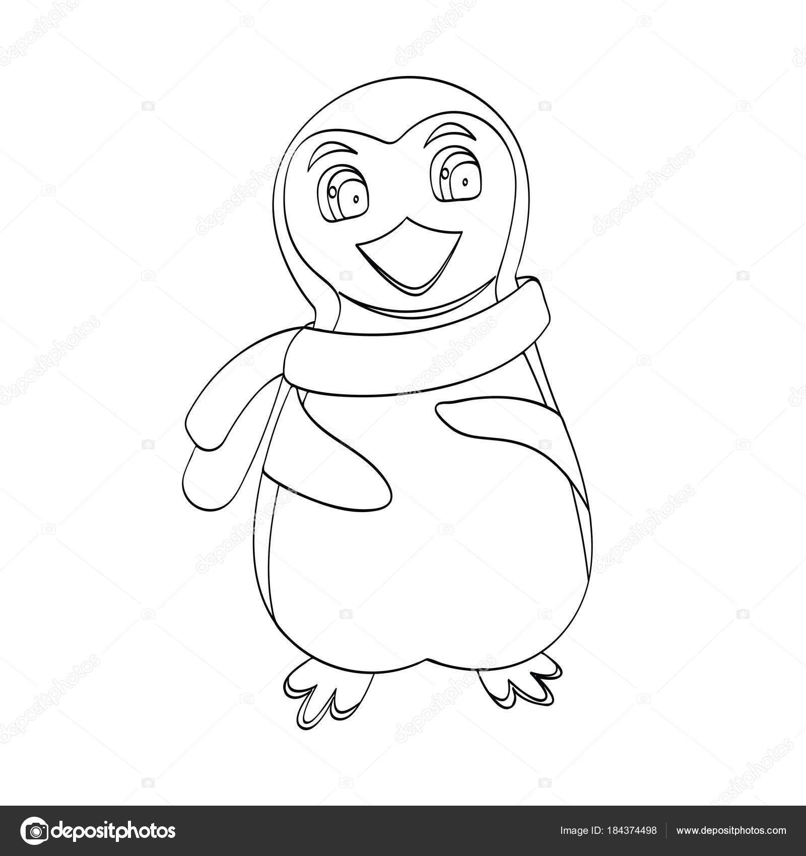 1600x1700 Vector Illustration Of Cartoon Penguin. For Kids Drawing