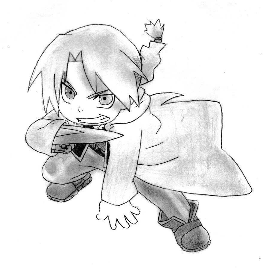879x909 Edward Elric Chibi By Walkenn