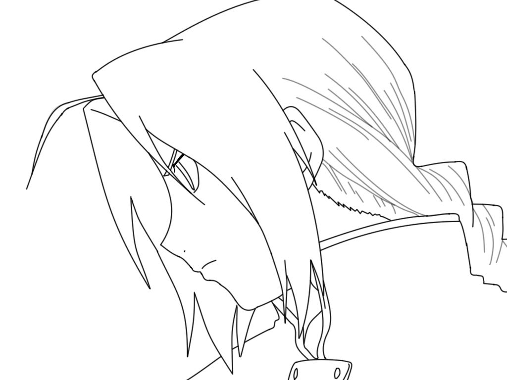 1024x768 Edward Elric Lineart By Prinzessinvegeta On Lineart