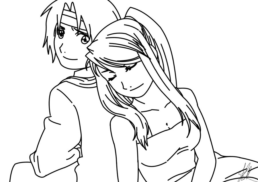 900x636 Edward Elric And Winry Rockbell By Farside44
