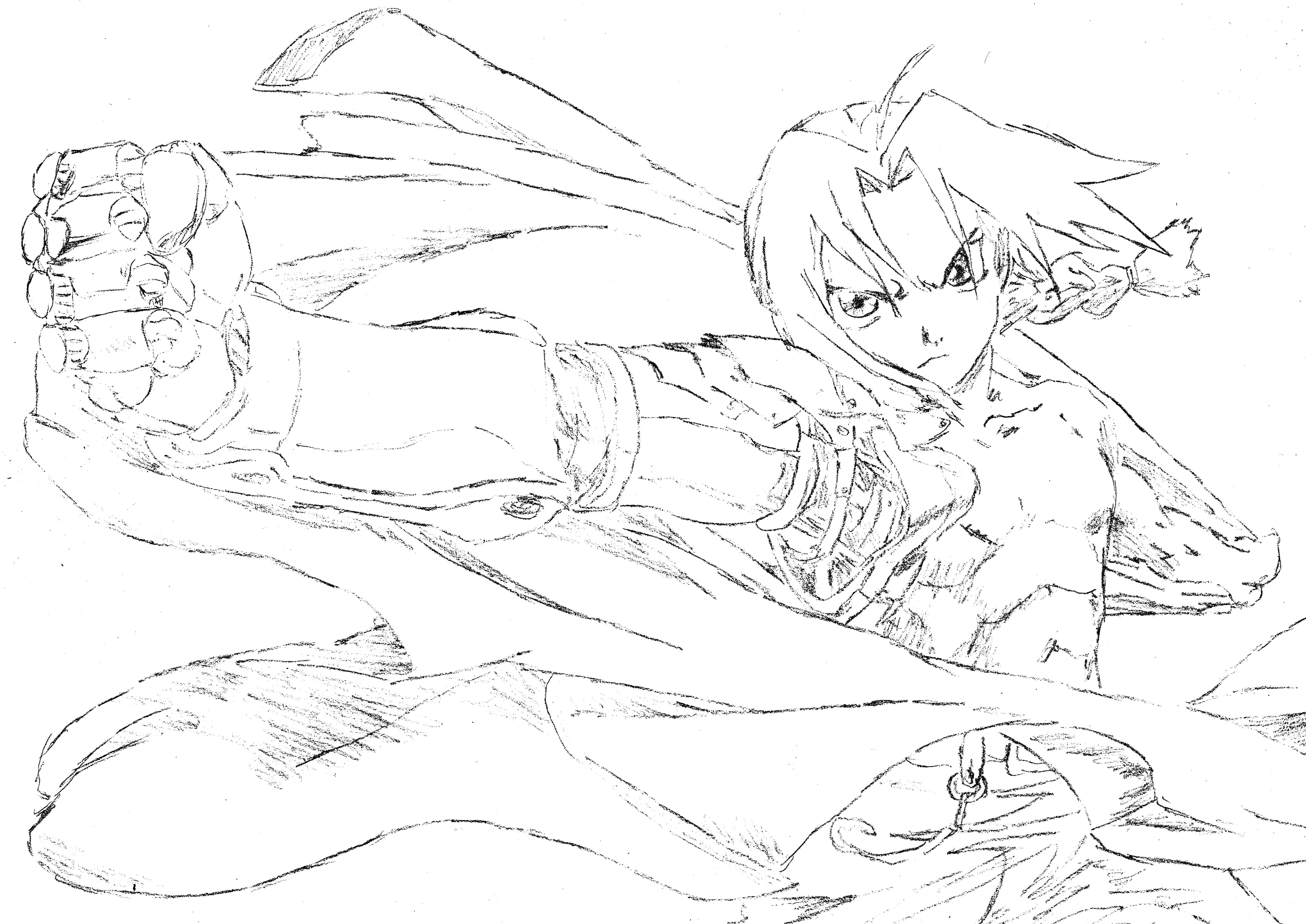 7014x4962 Fullmetal Alchemist Edward Elric Drawing By Lenarax