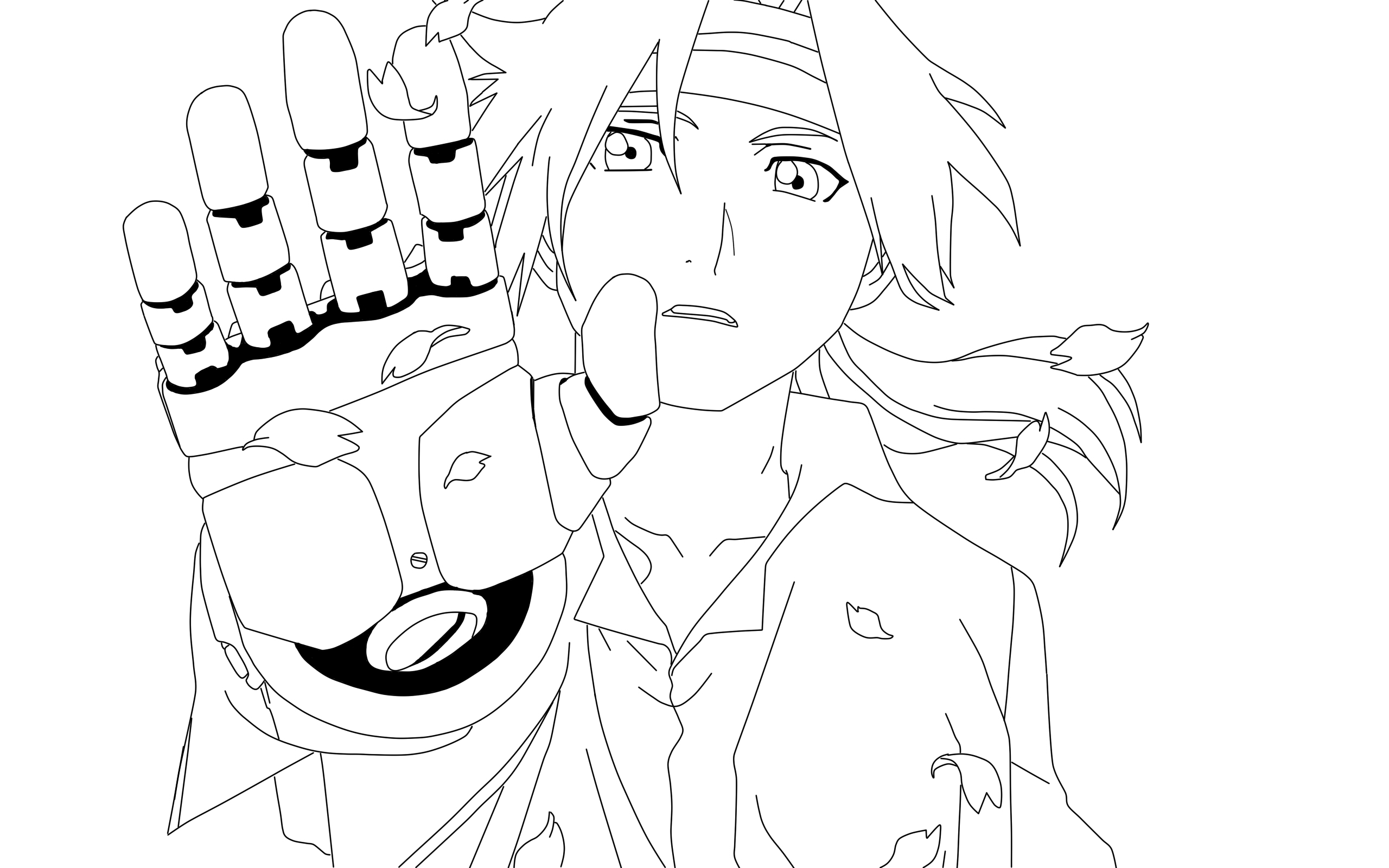 2560x1600 Lineart Edward Elric By Fresh Anime