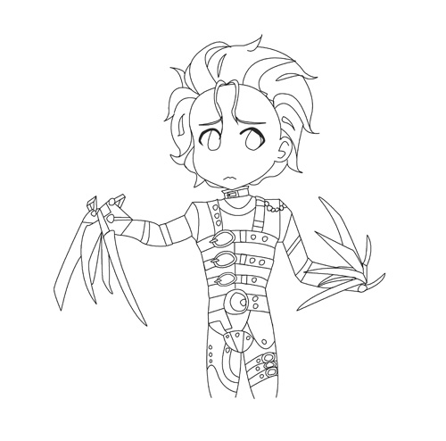 500x494 Edward Scissorhands Chibi By Himenozetsubou