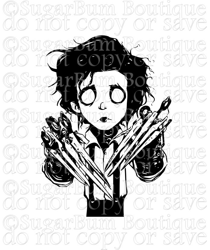 697x830 Edward Scissorhands Svg