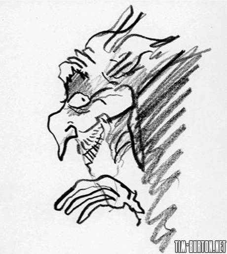 460x515 Edward Scissorhands Croquis Tim