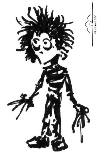 326x500 Drimland Edward Scissorhands Caricature