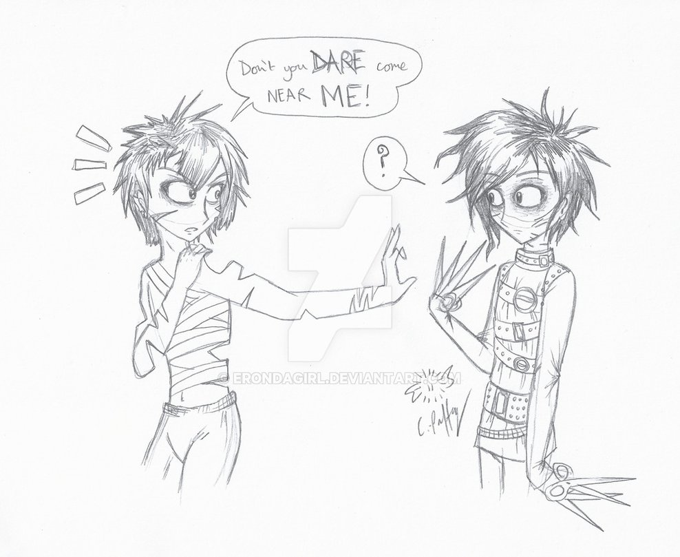 988x809 Paper Boy Meets Edward Scissorhands By Erondagirl