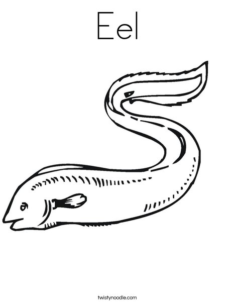 468x605 Eel Coloring Page