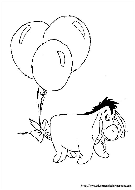 567x794 Eeyore Coloring Pages