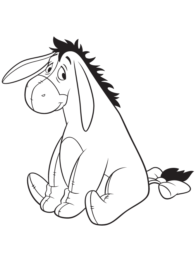 670x867 Eeyore Coloring Pages