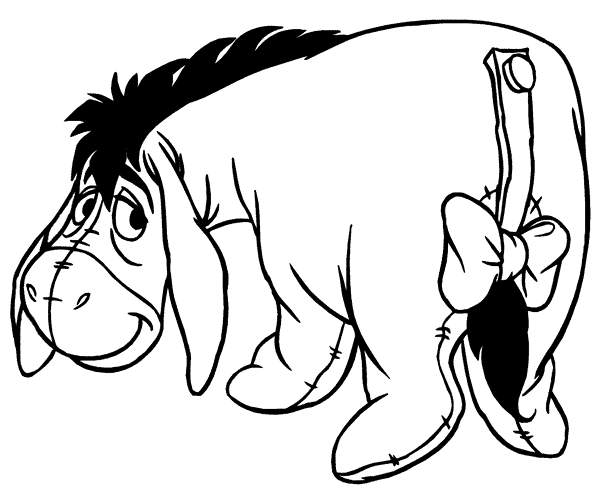 600x494 Coloring Book Eeyore Page Birthdays