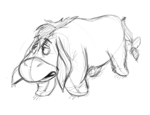 500x384 Eeyore Drawing Tumblr