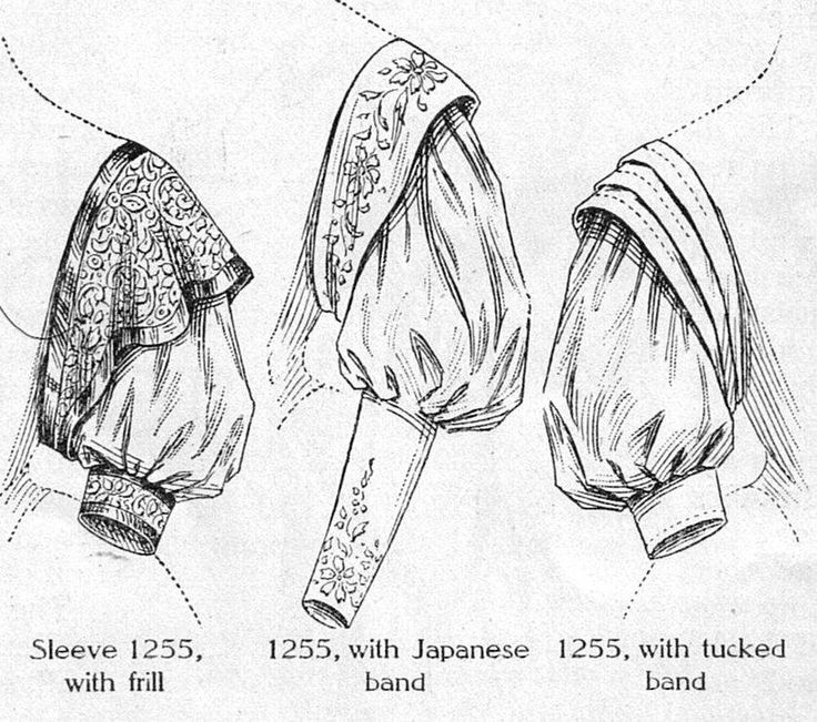 736x651 My Pompadour Isn'T Listening., July 1907. Ladies' Sleeves