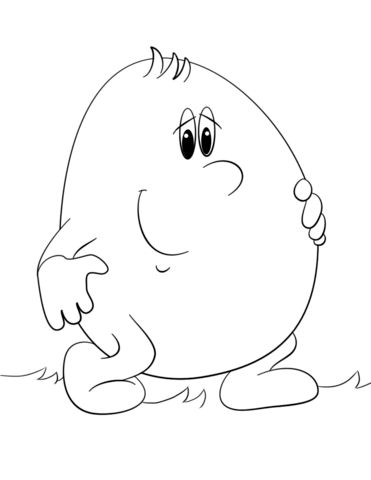 371x480 Cartoon Egg Character Coloring Page Free Printable Coloring Pages